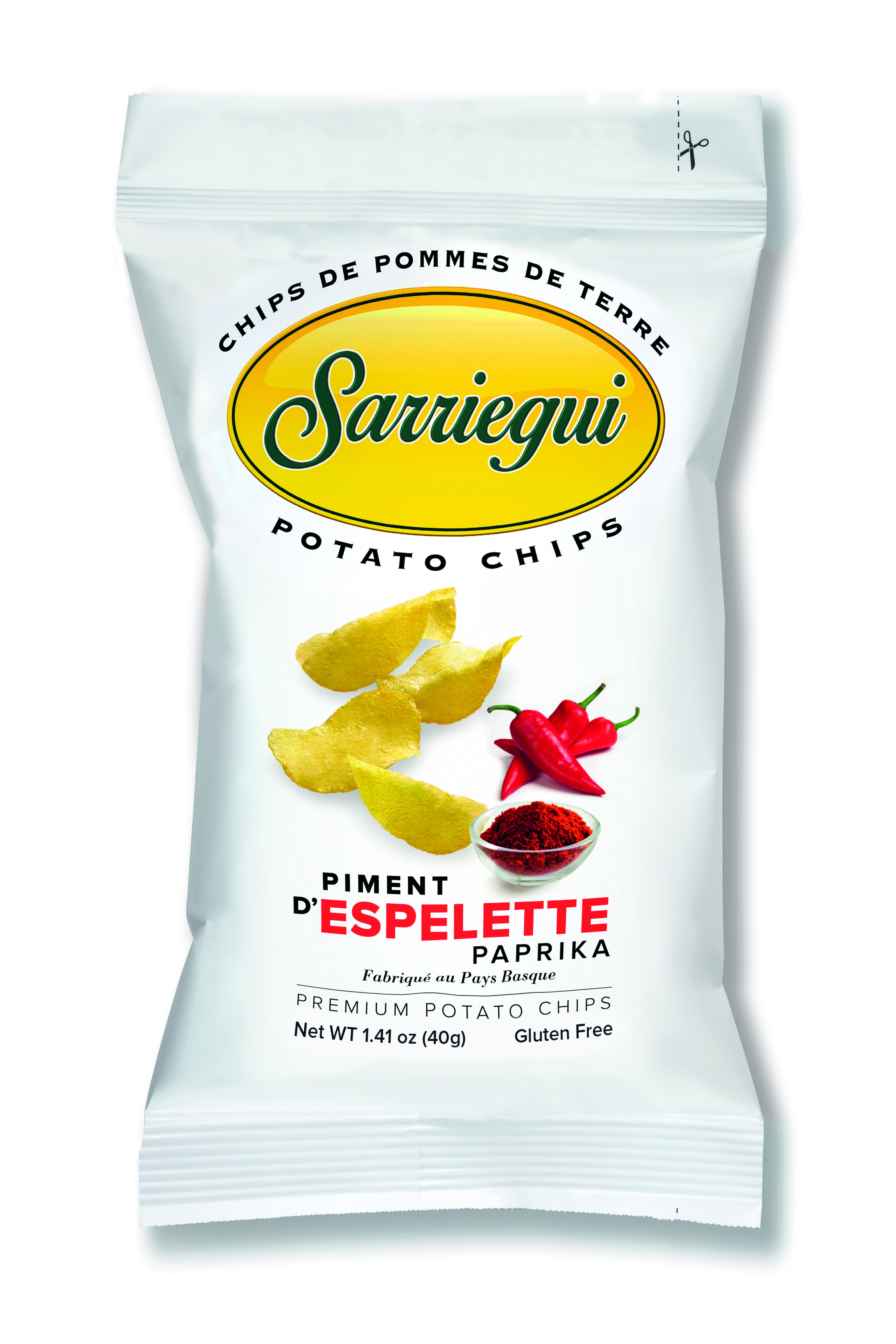 Kartoffelchips ESPELETTE PAPRIKA CHIPS 40g - Box 20 Stücke